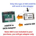 mSATA SSD To 2.5'' SATA 6.0gps Adapter Converter Card Module Board Mini mSATA to SATA. 
