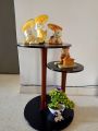 Side Table/Center Table/Beside Table (Modern Double Top Round Coffee Table). 