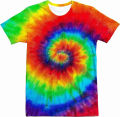 Unisex Retro Tie Dye T-shirt for Men Women 70S 80S Hippies Senior Tie-Dye Tee Tshirt 3d printing Vintage clothing. 