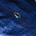 Pure Silver Chandi Single Stone Feroza Nose Ring Nathli 22k for women and girls.. 