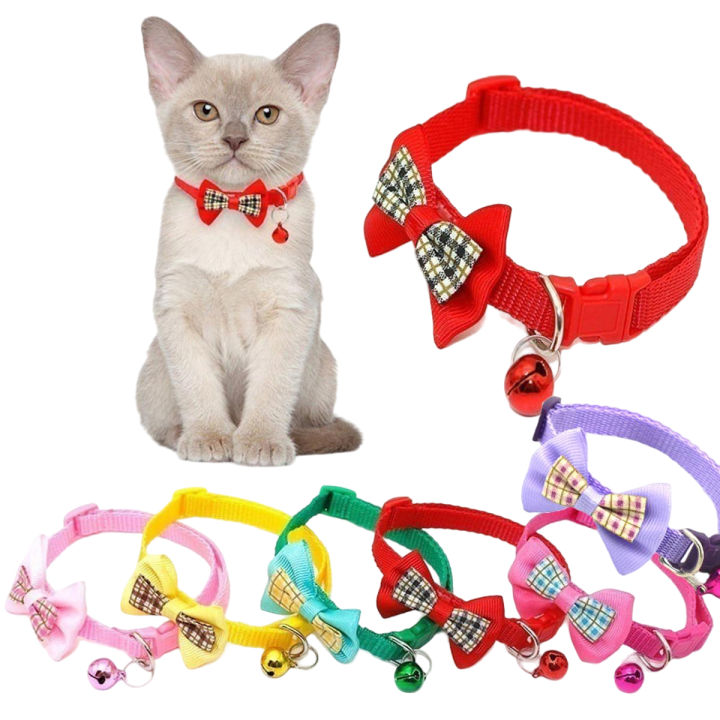 Cat Colar Adjustable Pet Puppy Neck Colar With Bell 01 cm Width Nylon Colar for Puppies Small Breed Dogs Cats Colar  PS270 PS-CO
