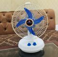 Rechargeable AC/DC Table Charging Fan 14" High Speed with Built in Battery 180 Oscillation. 
