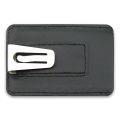 BrushnBlade Premium Leather Card Holder in Plain & Textured Black – Slim Minimalist Wallet with Stud Closure and Dual Card Pockets. 