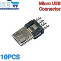 10PCS 4 Pin Micro/Type-C USB Connector Tail USB Plug Socket Terminals Mobile Data Cable Male Connector. 