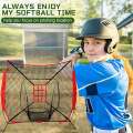 MeterMall Baseball & Softball Practice Hitting & Pitching Net Light Weight Portable For All Skill Levels Easy Fold Up Fiberglass Frame. 