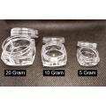 Pack of 12 Cosmetic Empty Jar (5gm) with Acrylic Box / Empty Plastic Containers for Makeup Cosmetic Travel Container / Refillable Face Cream Jar. 