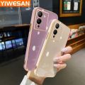 YIWESAN For Infinix Note 12 G96 Case Candy Color Luxury Plating Back Cover Side Edge Square Casing Full Lens Camera Protection Shockproof Soft Phone Cases. 