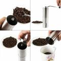 Portable Stainless Steel Manual Coffee Grinder Hand Crank Bean Mill Grind Tool. 