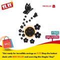 MS Mini Seller Wall Clock 3D Wooden Watch Design + Back Light Variation Decoration Quartz Numeric For Home Decor Living Room And Offices And For Gifts. 
