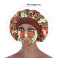 Hats African Pattern Adjustable Women Wide Elastic Band Nightcap for Party. 
