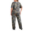 Gray Multi Heart Printed Women Night Dress | Printed Ladies Sleep Wear Night Dress with Shirt and Trouser (Complete Sleeping Suit) For Women/Nighty for Girls. 