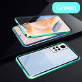 Biruiqu For Redmi Note 12 Pro 4G Magnetic Absorption Case Metal Frame Shockproof Double Sided Tempered Glass Magnetic Case Cover. 