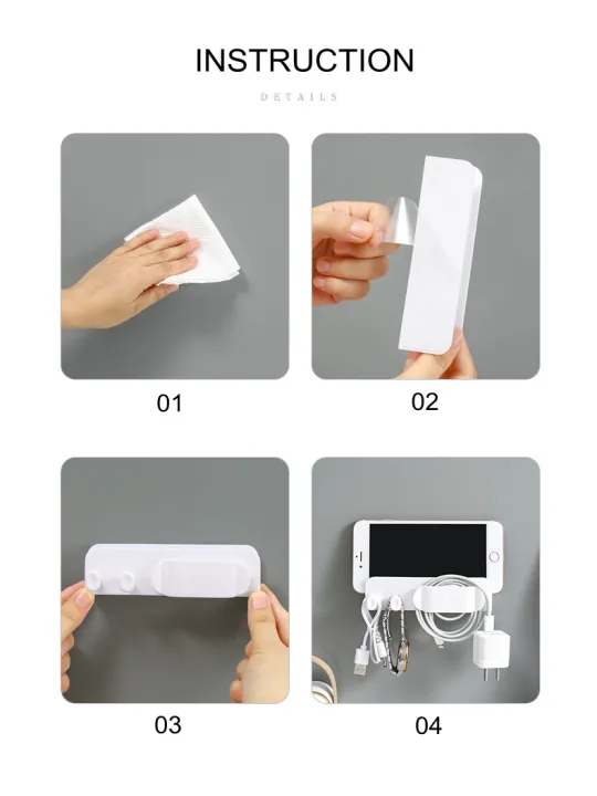 Wall%20Mount%20Phone%20Plug%20Holder%20Mobile%20Phone%20Charging%20Stand%20Air%20Conditioner%20TV%20Remote%20Control%20Storage%20Box%20Home%20Storage%20Key%20Holders%20Rack%20-%20Image%203