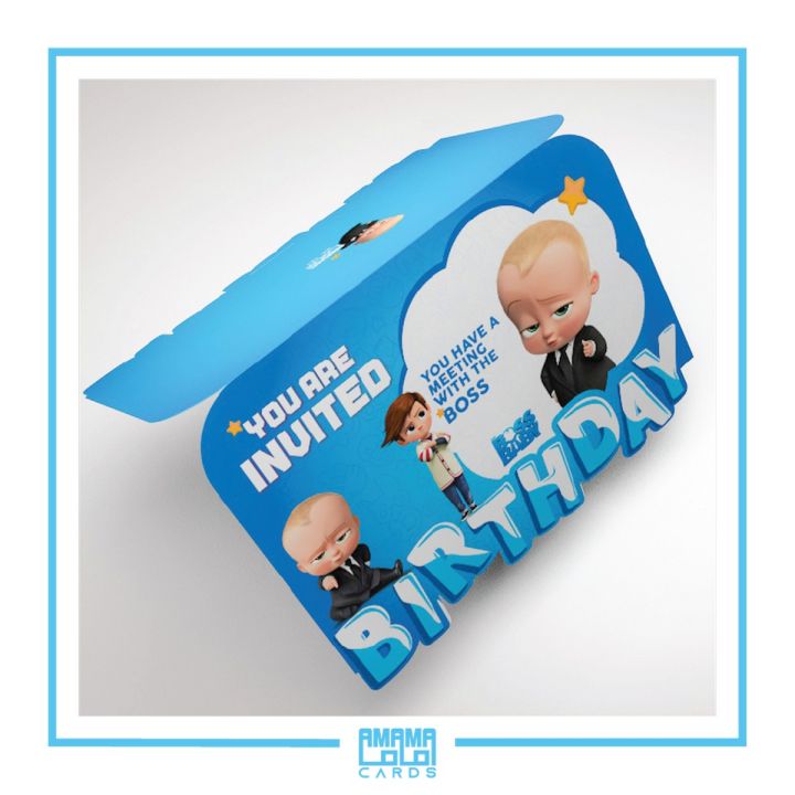 Boss Baby Theme - Birthday Invitation Card (Pack of 40)