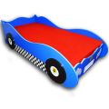 Furnishoo Kids Racing Car Bed - Kids Bed - Blue Car Bed. 