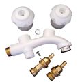 Water Tap Double Bib Cock All Colors For Toilet Shower with Brass bush and Spindle DAAZLED. 