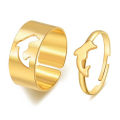 Trendy Dolphin Shape Couple Rings For Girls and Boys. 