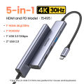 UGREEN Revodok 5-in-1 USB-C Hub with 4K HDMI, 100W PD, 3 USB-A Data Ports, USB C Hub Multiport Adapter for MacBook Pro/Air, iPad Pro, iMac, Surface, XPS, Thinkpad, Galaxy. 