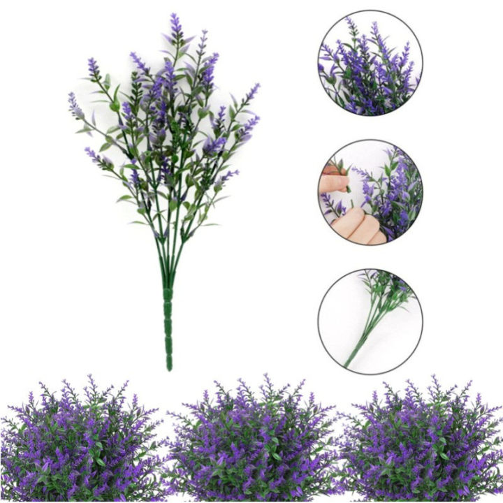 Stuffed ToysStuffed Toys, simulated lavender, 5-pronged lavender flowers, plastic grass simulated bouquets, home hotel decoration props