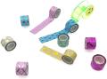 Shiny Mini Tape Set, 9 in 1 with 1 Cut, Colors. 
