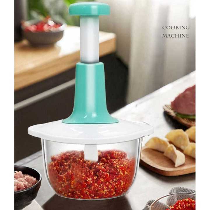 Mini Chopper Handheld Zapx- 2000ml Chopper - Powerful Manual Food Chopper - Hand held Mini ...