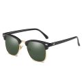 LeonLion 2023 Polarized Semi-Rimless Sunglasses Women/Men Vintage Rice Nail UV400 Classic Eyewear Brand Designer Sun Glasses. 