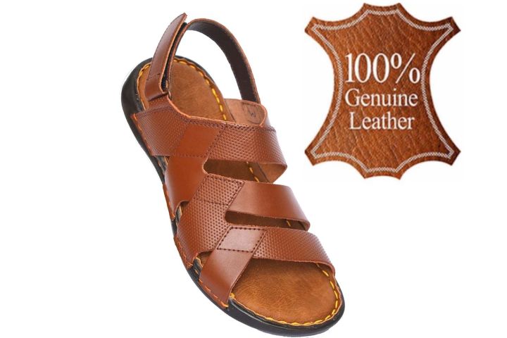 Maazu%20Pure%20Leather%20Sandal%20For%20Men%20-%20Color%20Brown%20-%20Image%204
