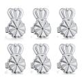 3-Pairs Earring Backs Lifter Adjustable Hypoallergenic Secure Earring Backs for Heavy Earrings, (Silver). 