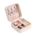 SHERICE Leather Jewellery Organizer Box with Zipper | Ear Rings & Necklace_Bracelets Holder | Small Jewelry Box Vanity Hanger Stand Velvet. 