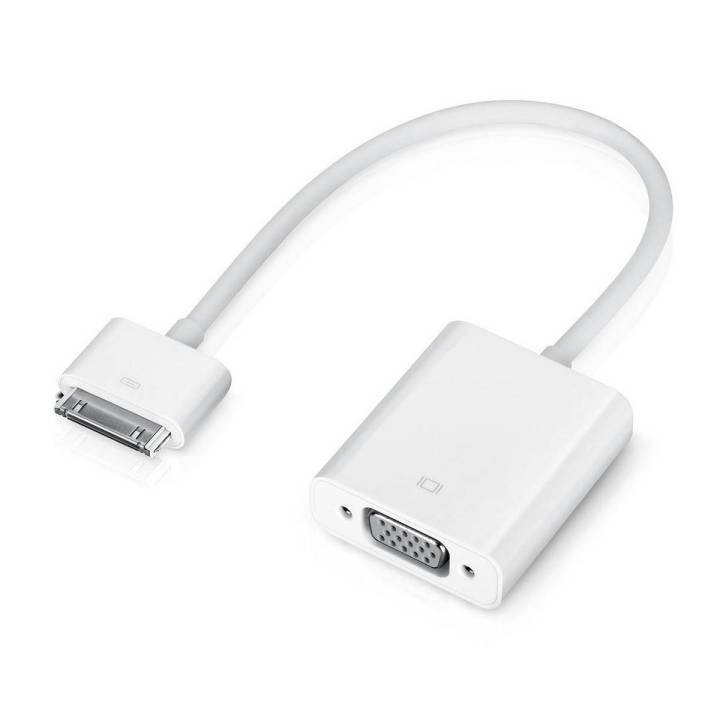 Apple Dock Connector to VGA Adapter (30-pin)  Support IOS 9.3  Extender Projector, TV, Monitor  Compatible with for  iPad 2 3 iPhone 4 4S iPod Touch 4