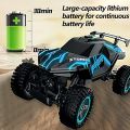 RC Cars 1/16 Scales Remote Control Car 4WD Off-Road Rock Crawler,2.4GHz All Terrain Monster Truck with Rear Fog Stream 5 LED Lighting Modes,2 Battery for 60 Min Play, Toy Car Gift for Boys and Adults. 