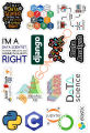 10 Pcs Data Science Programming Language Logo Stickers Pack For Laptop, Desk , Notebook and  Mobile Covers DIY Stickers - JangoMango Store. 