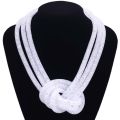 Miasol Fashion Handmade Rhinestone Necklaces WithTtiny Resin Crystal Necklace For Women Gifts Big Knot Crystal Necklaces N1428. 