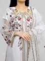 Organza white 3 Pieces Embroidered Stitch Ladies Suit Ready to Wear for Girls and Women. 