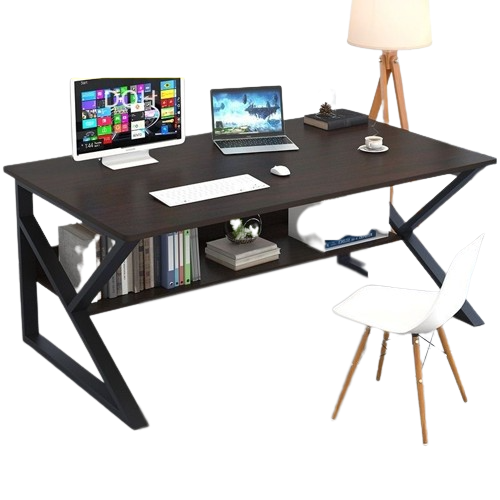 Hommey Modern K Shape Home Office Wood Table (4' L X 2.5' H X 2' W ft) Workstation Living Room Computer Desks Drawing Room Study Writing Table Bedroom (Customize)