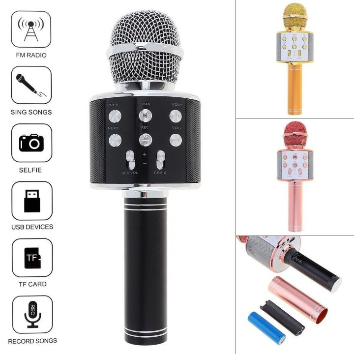 Wireless Ktv Mini Portable Handheld Speaker Mike Wireless Bluetooth Microphone