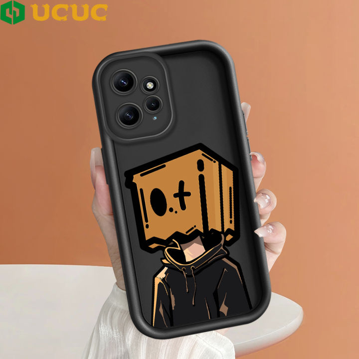 UCUC for Redmi Note 12 4G Back Cover Love Lonely Box Man Ladder Camera Soft Rubber Phone Case