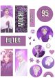 BTS Cute Aesthetic Stickers _ Uncut sheet for BTS Fans. 