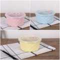 3PC MICROWAVE BOWL TUB CERAMIC STACKABLE FOOD STORAGE CONTAINER VENTED LID AIR. 
