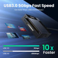 UGREEN SD Card Reader USB 3.0 Card Hub Adapter 5Gbps Read 4 Cards Simultaneously CF, CFI, TF, SDXC, SDHC, SD, MMC, Micro SDXC, Micro SD, Micro SDHC, MS, UHS-I for Windows, Mac, Linux. 