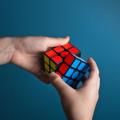 Rubik cube 3x3 56mm smooth, light-up sticker Mind Game. 