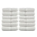 Premium Soft Washcloth, Face Towels, 12 Pcs– White. 