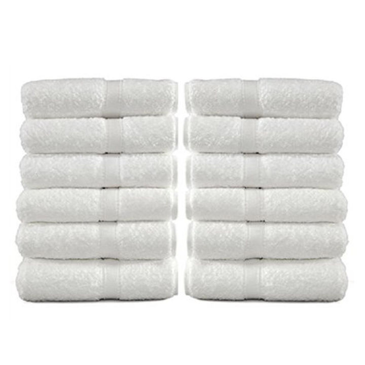Premium Soft Washcloth, Face Towels, 12 Pcs– White