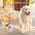 Loveseason Pet Picture Keychain Detachable Heart Shaped Pet Dog Cat Picture Keychain Urn. 
