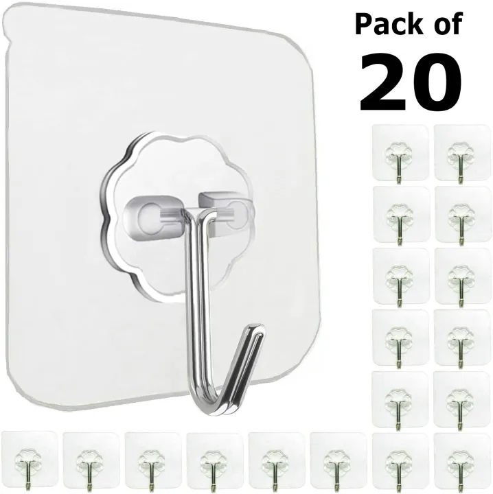 Adhesive%20Hooks,%20Pack%20of%2010%20/%2020%20/%2050%20Sticky%20Hooks,%20Transparent%20Reusable%20Removable%20Adhesive%20Hooks%20for%20Hanging,%20Wall%20Hooks%20for%20Hanging%20Can%20be%20Use%20for%20Kitchen%20Bathroom%20Shower%20Outdoor%20Home%20Improvement%20-%20Image%209