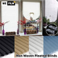 WEFILM Pleated Roller Blinds for Windows, Self-Adhesive Sunshade, Anti-UV, Heat Control, Blackout Curtains, Home Office, Available in Multiple Sizes and Colors. 