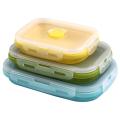 Crockery Mall Student Silicone Box Silicone Collapsible Box Food Storage Container Set. 