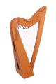 Gevon Ash wood Irish Harp 15 strings with semi tone levers, tuning key, carry bag and spare strings. 