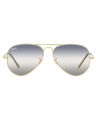 Ray-Ban Gradient Aviator Metal Gold Frame Blue/Grey Gradient Lenses-RB3689-001GF-55. 