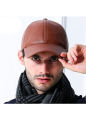Baseball Original leather Cap Brown Black Red pure sheep leather cap for men and women Hats & Caps. 